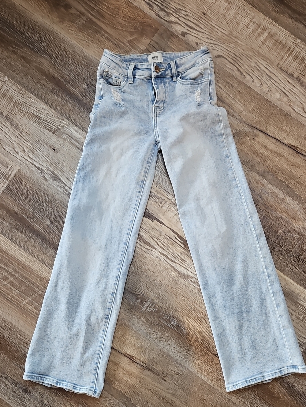 BKE Youth Light Wash Wide Leg Jeans - Pale Blue